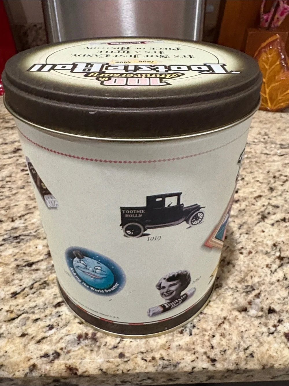 Vintage 100th Anniversary Tin - Cream & Brown